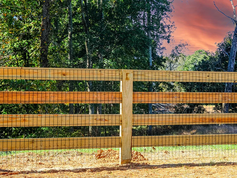 Farm fence installation