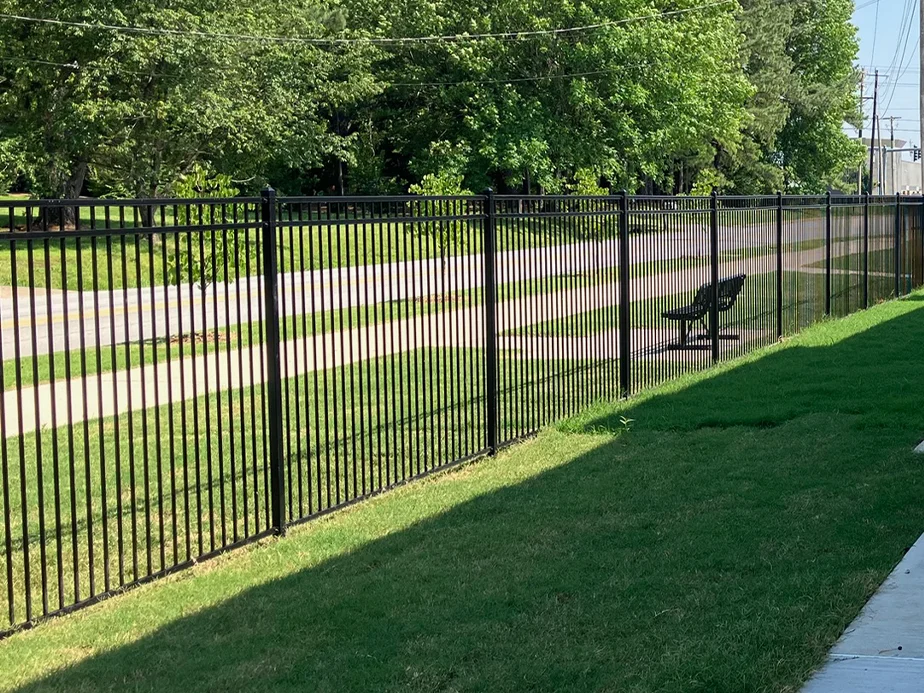 Metal Panel Fence installation