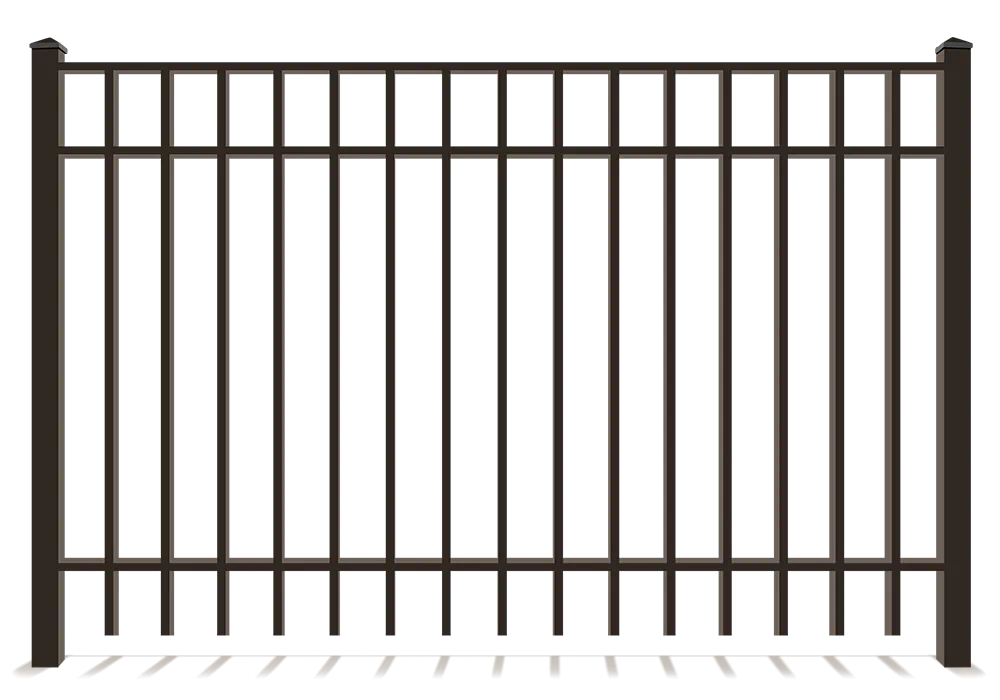 Ornamental Metal 3 Rail with flat top