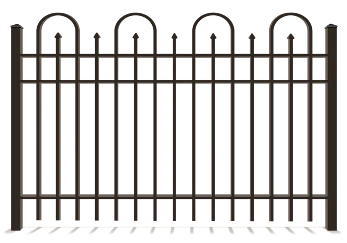 Ornamental Iron Fence With Looped Pickets