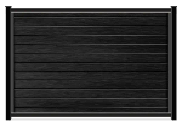 Black mixed material fence
