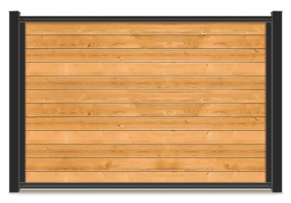 Cedar mixed material fence