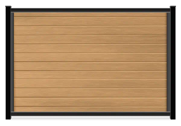 Light Brown mixed material fence