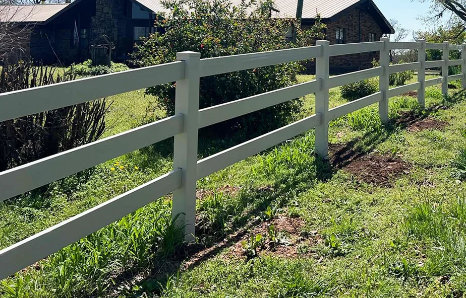 Vinyl fence installation